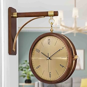 Amazon.com: Vintage Double Sided Wall Clock Iron Metal